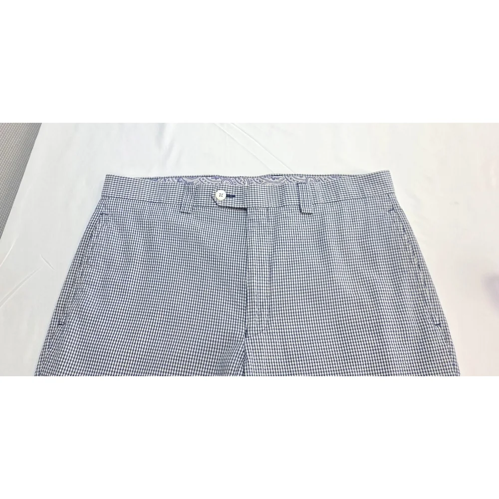 Ivy Heritage Ralph Lauren Pants Men 34x32 Blue Check Cotton Country Club Summer - Picture 12 of 14